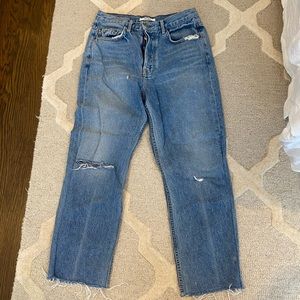 grlfrnd linda distressed boyfriend jeans